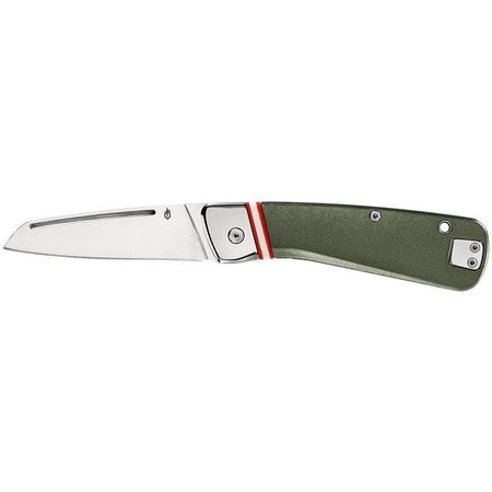 GERBER Folding Pocket Knife, 29 in L Blade, Stainless Steel Blade, 1Blade, Green Handle 31-003722